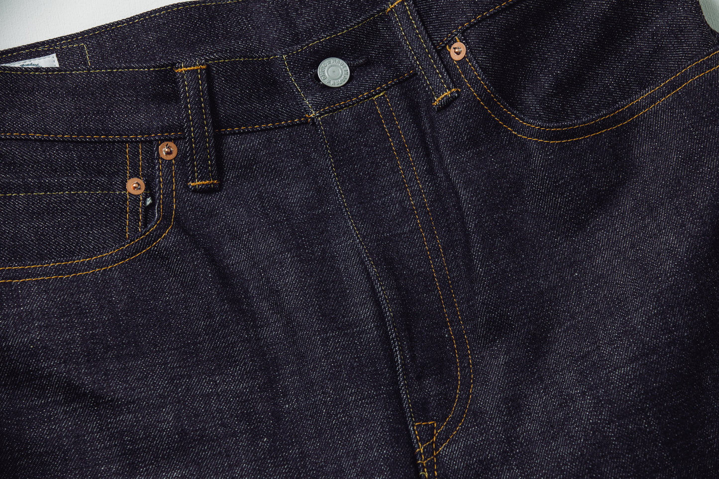 0816SZ 15.5oz DENIM LOOSE FIT ZIPPER FLY