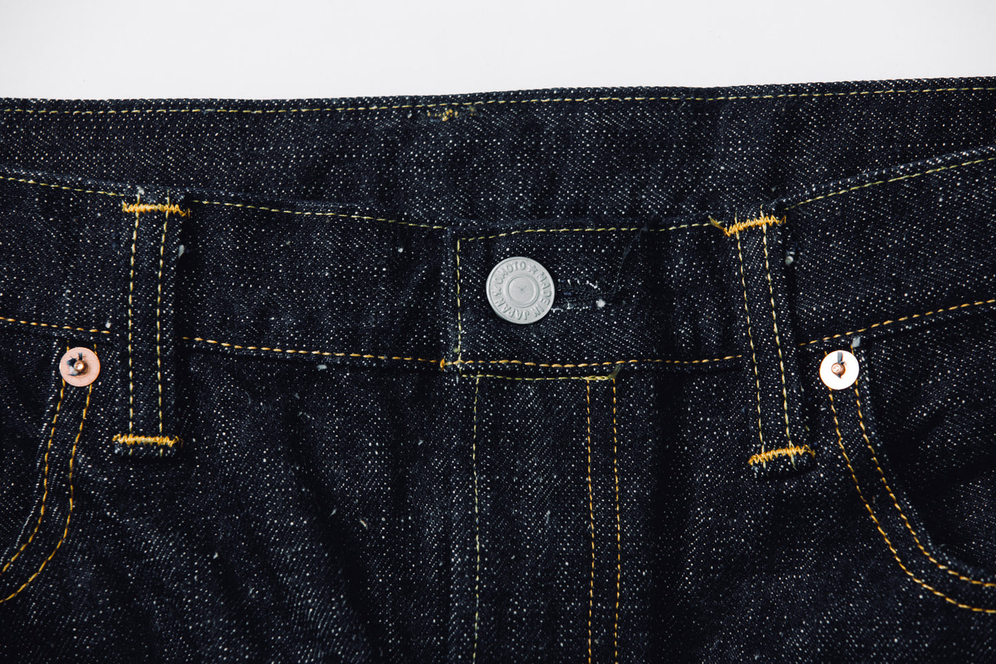 0411 15.5oz SLUB-NEP DENIM STRAIGHT FIT BUTTON FLY