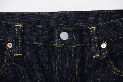 0411 15.5oz SLUB-NEP DENIM STRAIGHT FIT BUTTON FLY