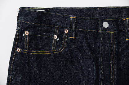 0411 15.5oz SLUB-NEP DENIM STRAIGHT FIT BUTTON FLY