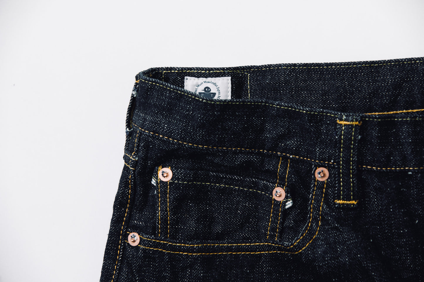0411 15.5oz SLUB-NEP DENIM STRAIGHT FIT BUTTON FLY