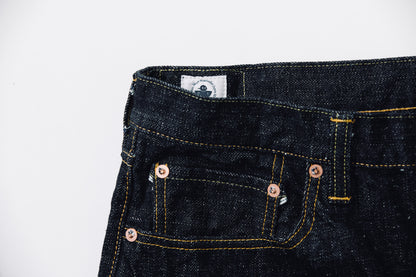 0411 15.5oz SLUB-NEP DENIM STRAIGHT FIT BUTTON FLY