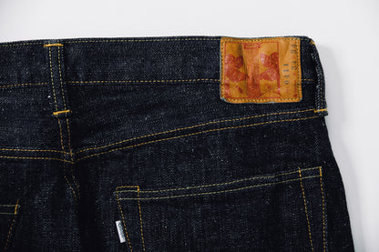 0411 15.5oz SLUB-NEP DENIM STRAIGHT FIT BUTTON FLY