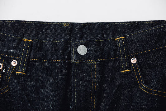 0811 15.5oz SLUB-NEP DENIM LOOSE FIT BUTTON FLY