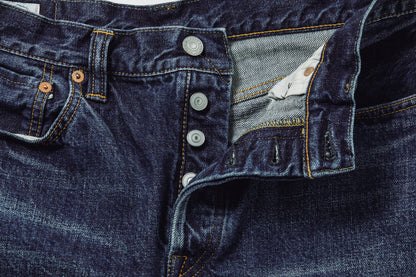 0815 13.5oz DENIM LOOSE FIT BUTTON FLY 2YEARS WASHED