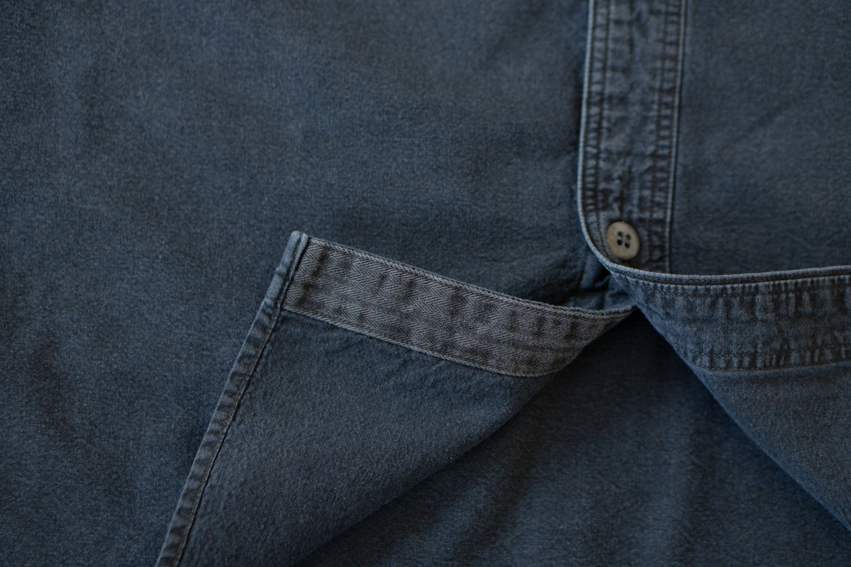 5017 5.5oz HIGH DENSITY CHAMBRAY WORK SHIRTS CHARCOAL DYED